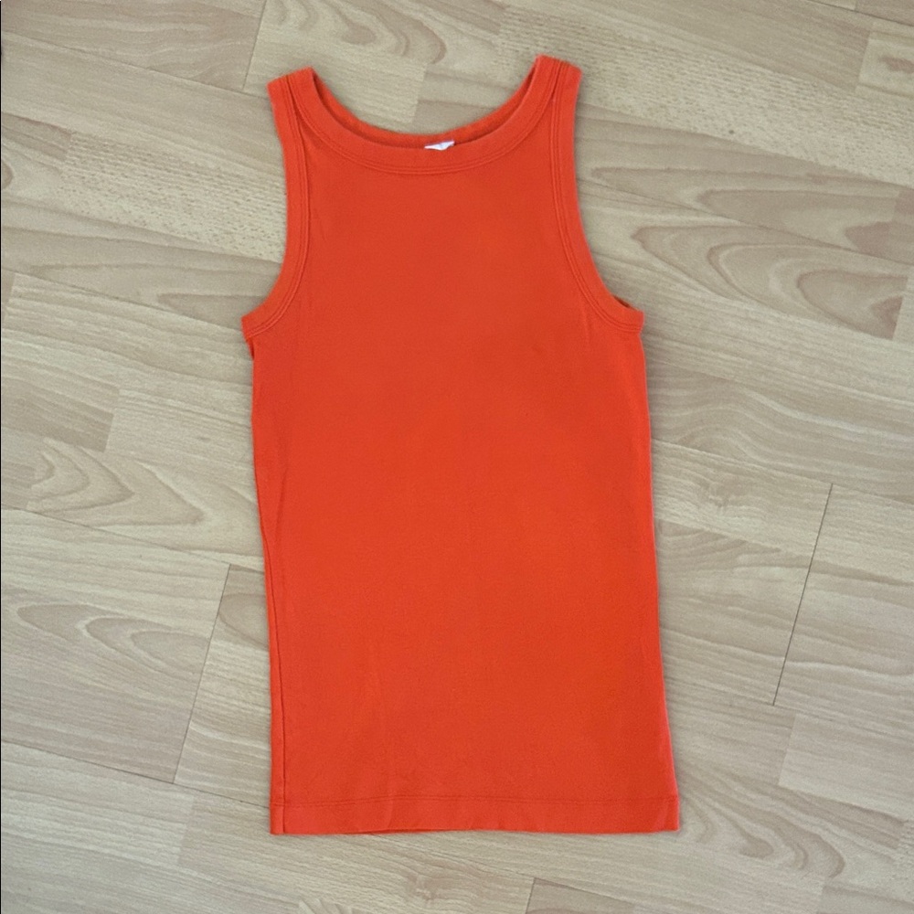 Arket Vibrant Orange-Red Tank Top 🍊